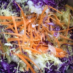 fresh salad purple cabbage and carrot